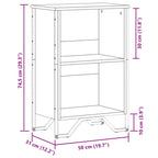 Bücherregal Schwarz 50x31x74,5 cm Holzwerkstoff