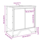 Waschbeckenunterschrank Räuchereiche 60x35x60 cm Holzwerkstoff