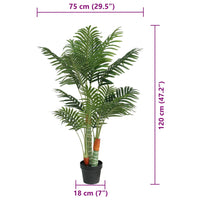 Palme Künstlich mit 3 Stämmen Grün 120 cm PP