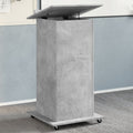 Rednerpult mit Rollen & Schublade Betongrau 55x55x107 cm