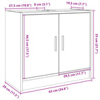 Waschbeckenunterschrank Grau Sonoma 63x29x55 cm Holzwerkstoff