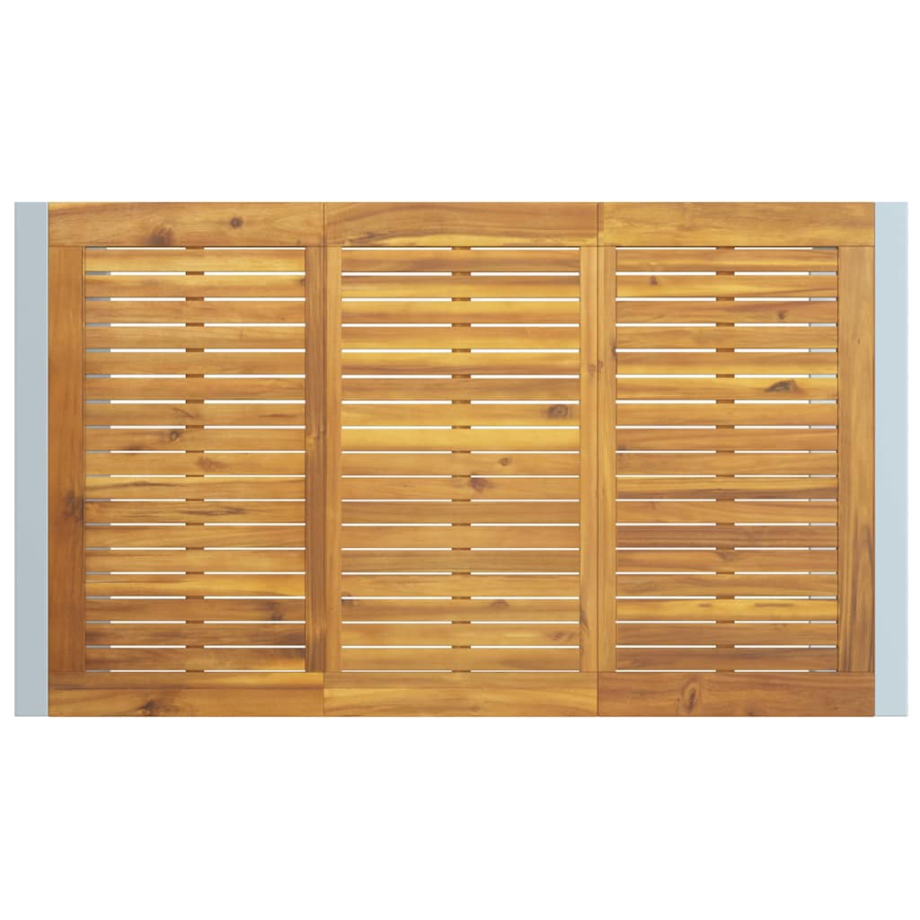 Garten Essgruppe 5 pcs Grau Massivholz Akazie