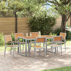 Garten Essgruppe 7 pcs Grau Massivholz Akazie