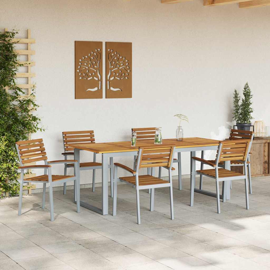 Gartenstuhl 6 pcs Braun 56 x 57 x 87 cm Massivholz Akazie