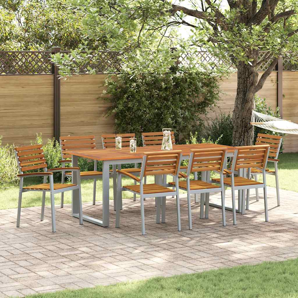 Gartenstuhl 8 pcs Braun 56 x 57 x 87 cm Massivholz Akazie
