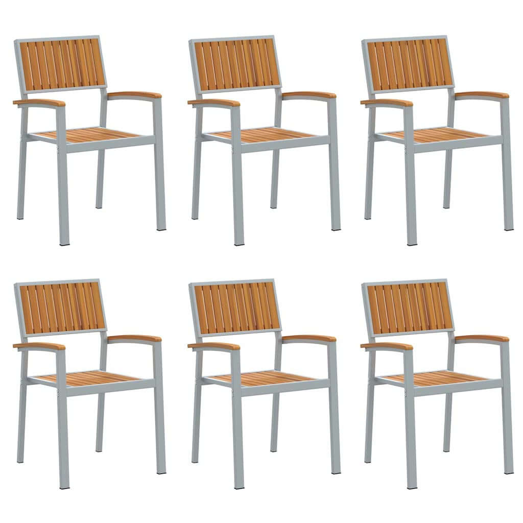 Stapelstuhl 6 pcs Braun 56 x 57 x 87 cm Massivholz Akazie