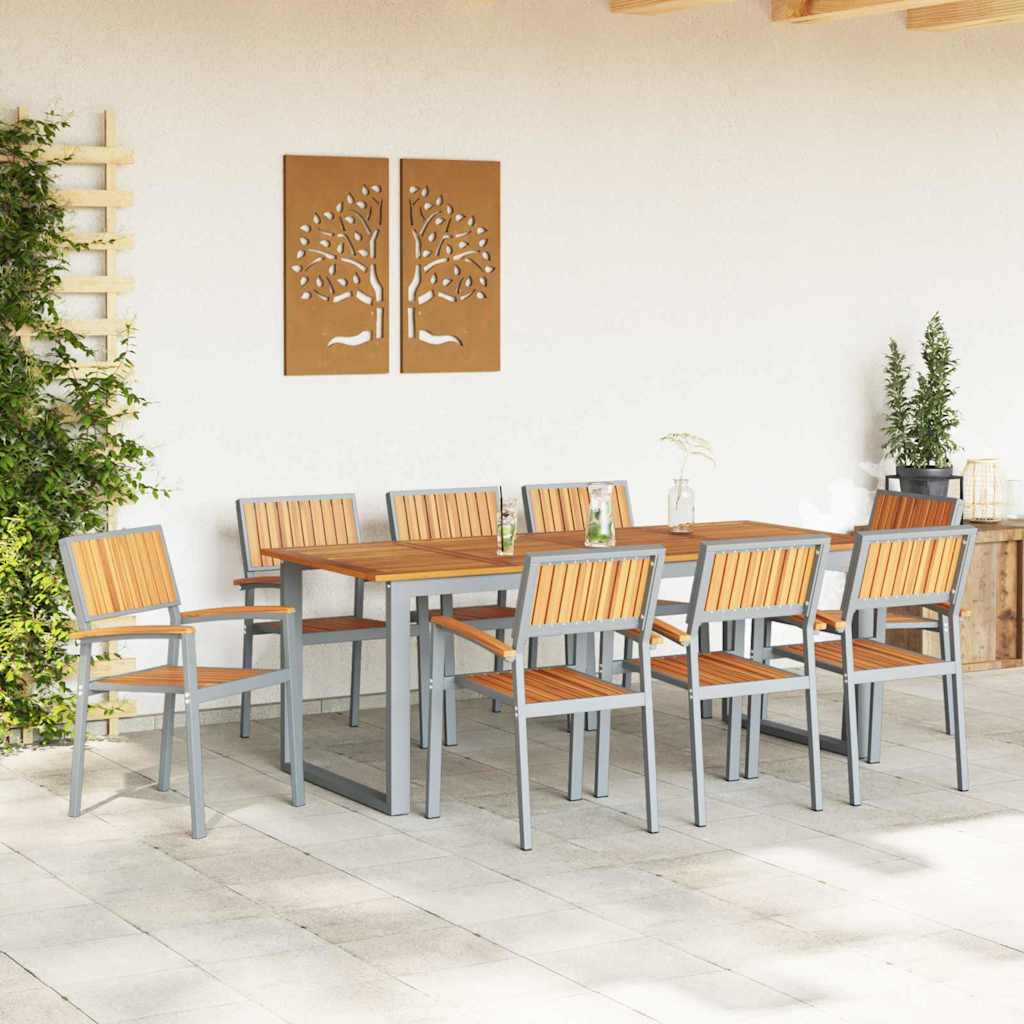 Stapelstuhl 8 pcs Braun 56 x 57 x 87 cm Massivholz Akazie