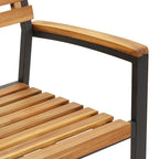 Garten Essgruppe 5 pcs Schwarz Massivholz Akazie