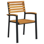 Garten Essgruppe 5 pcs Schwarz Massivholz Akazie