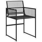 5-tlg. Garten-Essgruppe Schwarz Poly Rattan