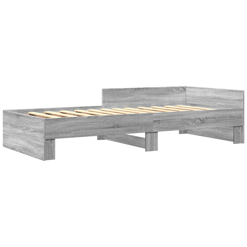 Bettgestell Grau Sonoma 90x200 cm Holzwerkstoff