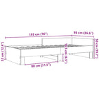 Bettgestell Grau Sonoma 90x190 cm Holzwerkstoff