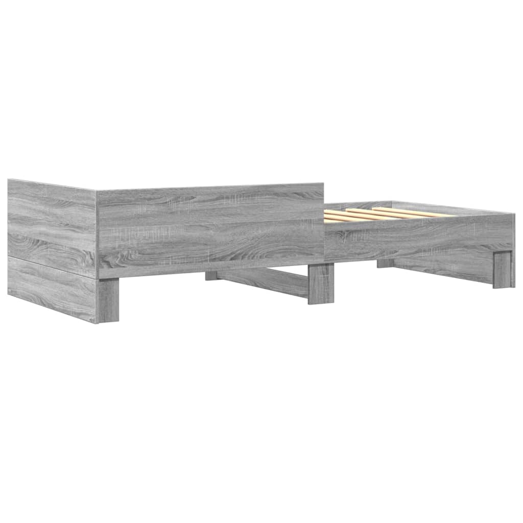 Bettgestell Grau Sonoma 75x190 cm Holzwerkstoff