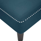 Chaiselongue mit Kissen und Rechter Armlehne Blau Samt