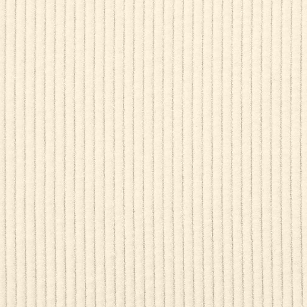 Chaiselongue mit Kissen Creme Cordstoff