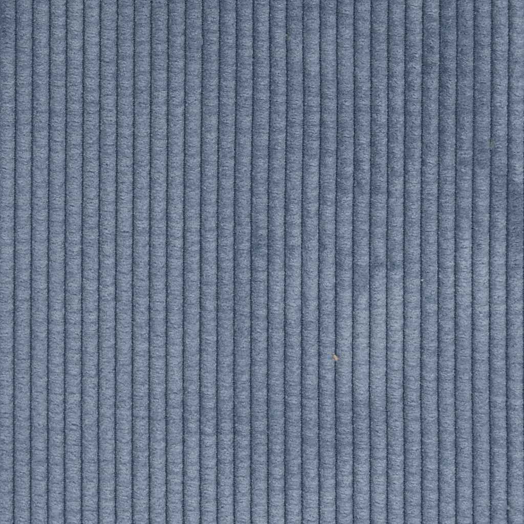 Chaiselongue mit Kissen Blau Cordstoff