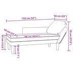Chaiselongue mit Kissen Graugrün Cordstoff