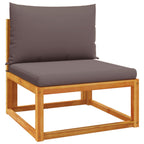 4-tlg. Gartensofa-Set mit Kissen Holz Akazie & Seil