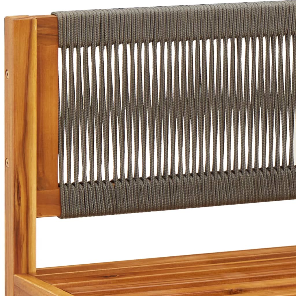 5-tlg. Gartensofa-Set mit Kissen Holz Akazie & Seil