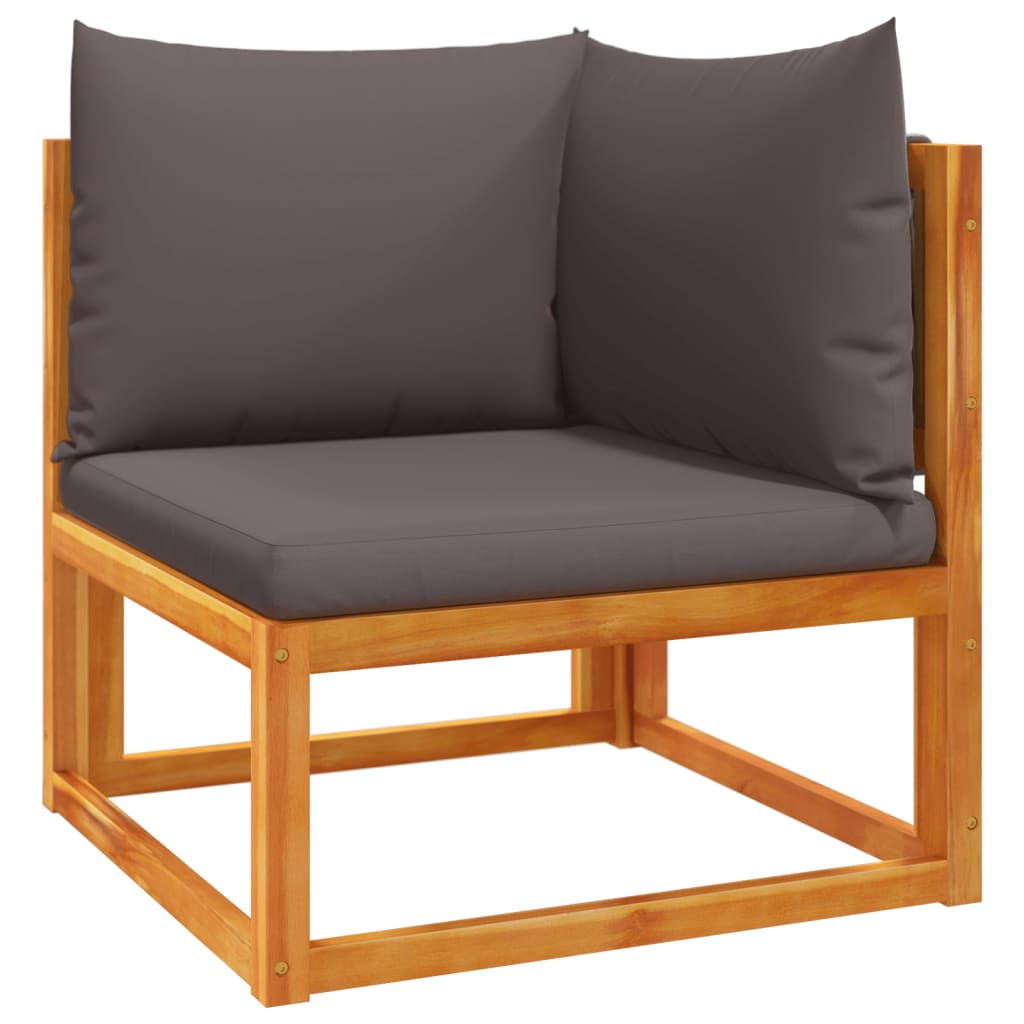 6-tlg. Gartensofa-Set mit Kissen Holz Akazie & Seil
