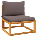 4-tlg. Gartensofa-Set mit Kissen Holz Akazie & Seil