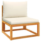 4-tlg. Gartensofa-Set mit Kissen Holz Akazie & Seil