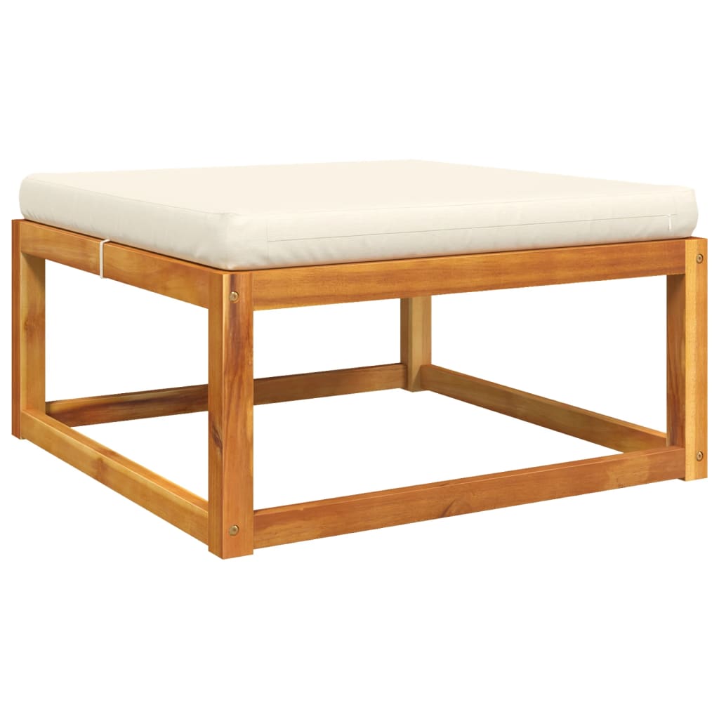 5-tlg. Gartensofa-Set mit Kissen Holz Akazie & Rattan