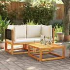 Gartensofas-Ecke mit Kissen 2 Stk. Holz Akazie & Rattan