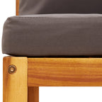6-tlg. Gartensofa-Set mit Kissen Holz Akazie & Rattan