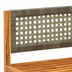 6-tlg. Gartensofa-Set mit Kissen Holz Akazie & Rattan