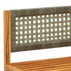 7-tlg. Gartensofa-Set mit Kissen Holz Akazie & Rattan