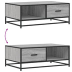 Couchtisch Grau Sonoma 90x57x35 cm Holzwerkstoff und Metall