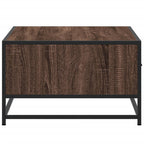 Couchtisch Braun Eichen-Optik 90x57x35 cm Holzwerkstoff Metall