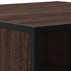 Couchtisch Braun Eiche 60,5x60,5x30 cm Holzwerkstoff und Metall