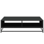Couchtisch Schwarz 100x100x30 cm Holzwerkstoff und Metall
