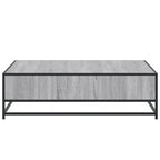 Couchtisch Grau Sonoma 100x100x30 cm Holzwerkstoff und Metall