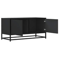 TV-Schrank Schwarz 80x34,5x40 cm Holzwerkstoff und Metall