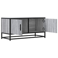 TV-Schrank Grau Sonoma 80x34,5x40 cm Holzwerkstoff und Metall