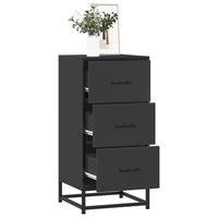 Sideboard Schwarz 35,5x35x76 cm Holzwerkstoff und Metall