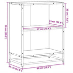 Bücherregal Räuchereiche 60x35x76 cm Holzwerkstoff