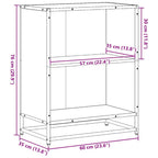 Bücherregal Grau Sonoma 60x35x76 cm Holzwerkstoff