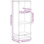 Bücherregal Räuchereiche 40x35x107,5 cm Holzwerkstoff