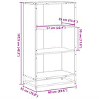Bücherregal Schwarz 60x35x107,5 cm Holzwerkstoff