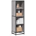 Bücherregal Grau Sonoma 40x35x139 cm Holzwerkstoff