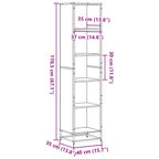 Bücherregal Grau Sonoma 40x35x170,5 cm Holzwerkstoff