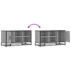 Schuhbank Grau Sonoma 100x40x53,5 cm Holzwerkstoff und Metall
