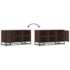 Schuhbank Braun Eichen-Optik 100x40x53,5cm Holzwerkstoff Metall