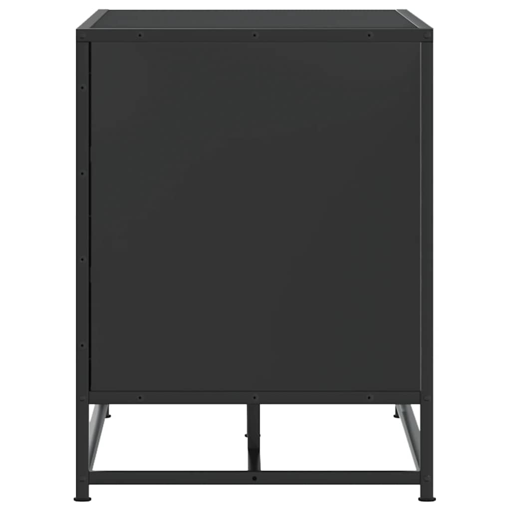 Schuhbank Schwarz 80x40x53,5 cm Holzwerkstoff und Metall