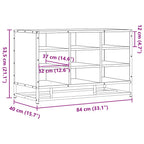 Schuhbank Braun Eichen-Optik 84x40x53,5 cm Holzwerkstoff Metall