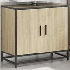 Badezimmer-Waschbeckenschrank Sonoma-Eiche 65 x 33 x 60 cm Holzwerkstoff
